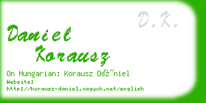 daniel korausz business card